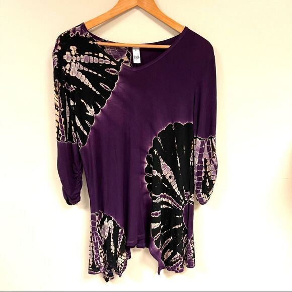 👠Thomas & Olivia tie dye boho top. Size P/L - Picture 1 of 7
